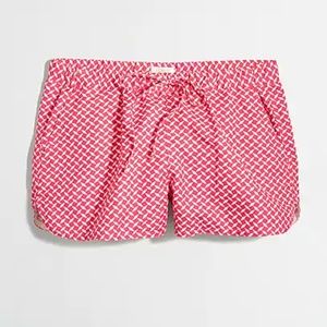 NWT Jcrew Factory 3" printed linen pull-on short